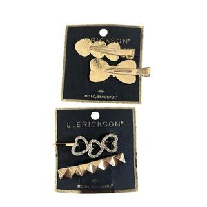 Lot Of 2 L.Erickson & France Luxe Assorted Hair Accessories Hair Pin Hair Clips